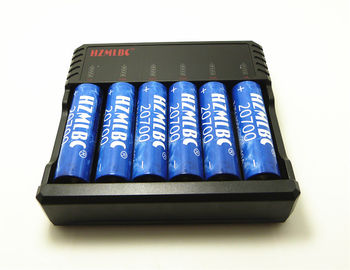 China Carregador de bateria universal do íon de Li da baía do plástico 6 para o cigarro eletrônico Vapes fornecedor