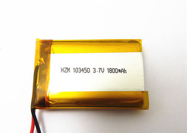 China 1800mah bateria 103450 do polímero do lítio de 3,7 volts com circuito de proteção fornecedor