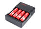 Carregador 17670/18500, 3.7v 4 carregador de bateria do plástico do cigarro das baías E multi fornecedor